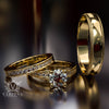 1.38ct Brilliant Cut Diamond Gold Complete Wedding Set - 03US15